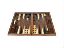 Dal Negro London Walnut 19-inch Backgammon Set