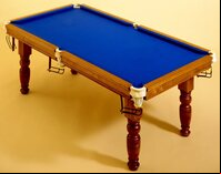 Hand-made Snooker Table - 6ft, mahogany, with accessories