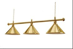 58 inch Table Shade - Brassed with 3 Brassed Coolie Shades