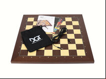 DGT Rosewood USB e-Board with indices - Royal Electronic Chess Pieces