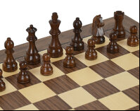 DGT Walnut Chess Board with Timeless Wooden Chess Pieces