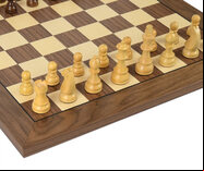 DGT Walnut Chess Board with Timeless Wooden Chess Pieces
