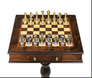 Giglio 40cm Wooden Chess Table (36mm squares) - Pieces not included