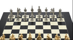 Italfama Camelot Metal Chess Set, 3.5-inch King - Board not included