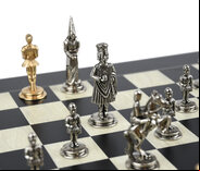 Italfama Camelot Metal Chess Set, 3.5-inch King - Board not included
