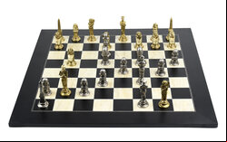 Italfama Egyptian Metal Chess Set, 3.75-inch King - Board not included