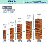 Uber Games Uber Tumble Tower in storage bag - Varnished Hardwood