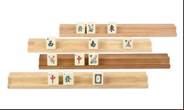 Set of 4 large Mah Jong (Mahjong) tile Racks with ledges - 39cm