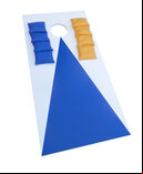 Cornhole - Garden Plus Half Set - 1 board, 8 bags [Blue]