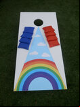 Cornhole - Garden Plus Half Set - 1 board, 8 bags [Rainbow]