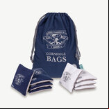 Uber Games - World Cornhole League Cornhole Bean Bags - 4 Navy & 4 White