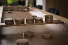 Engelhart Sjoelbak Walnut Dutch Shuffleboard