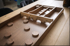 Engelhart Sjoelbak Walnut Dutch Shuffleboard