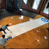 Portable Curling Rink, 10 x 2m, includes 6 stones - 12.7mm thick 'Lite' version